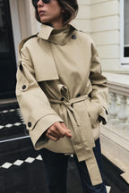 Women's Belted Double Breasted Trench Coat