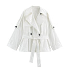 Women's Belted Double Breasted Trench Coat