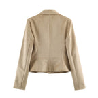 Women's Padded Shoulder Double Breasted Blazer