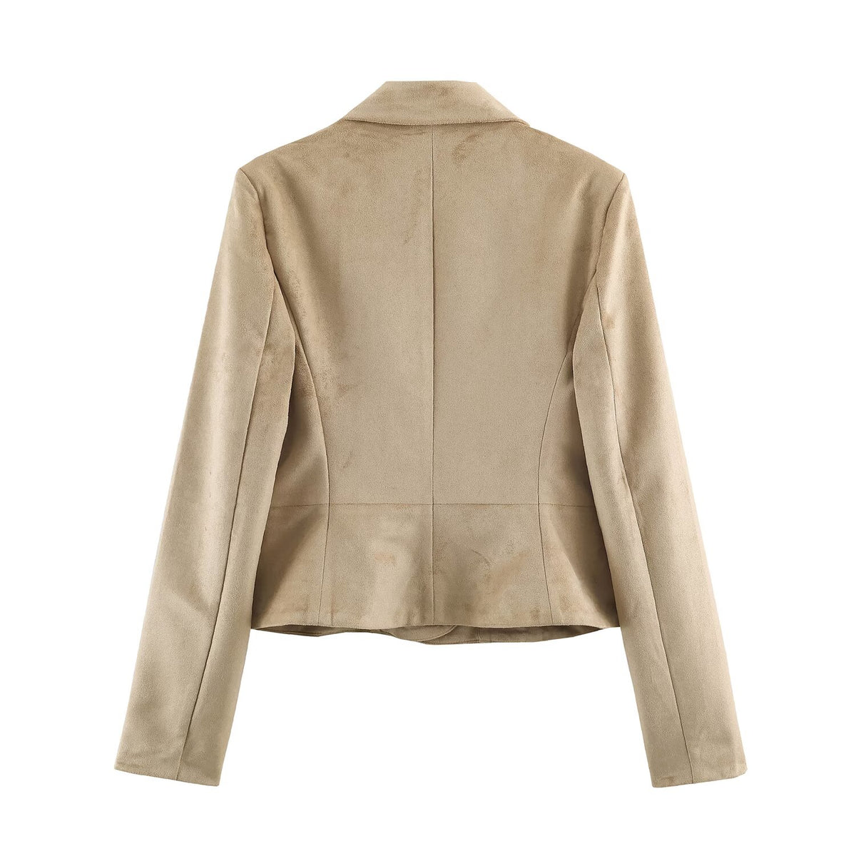 Women's Padded Shoulder Double Breasted Blazer