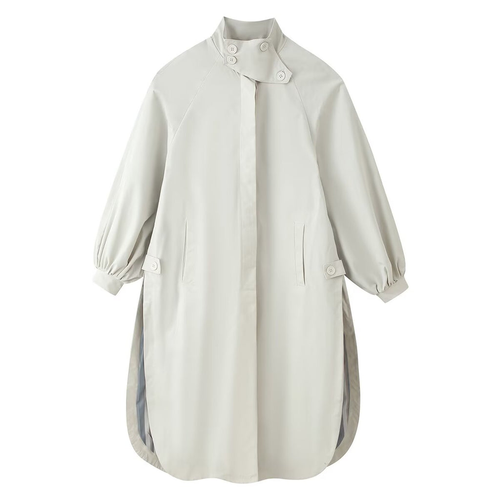 Women's Asymmetrical Long Trench Coat