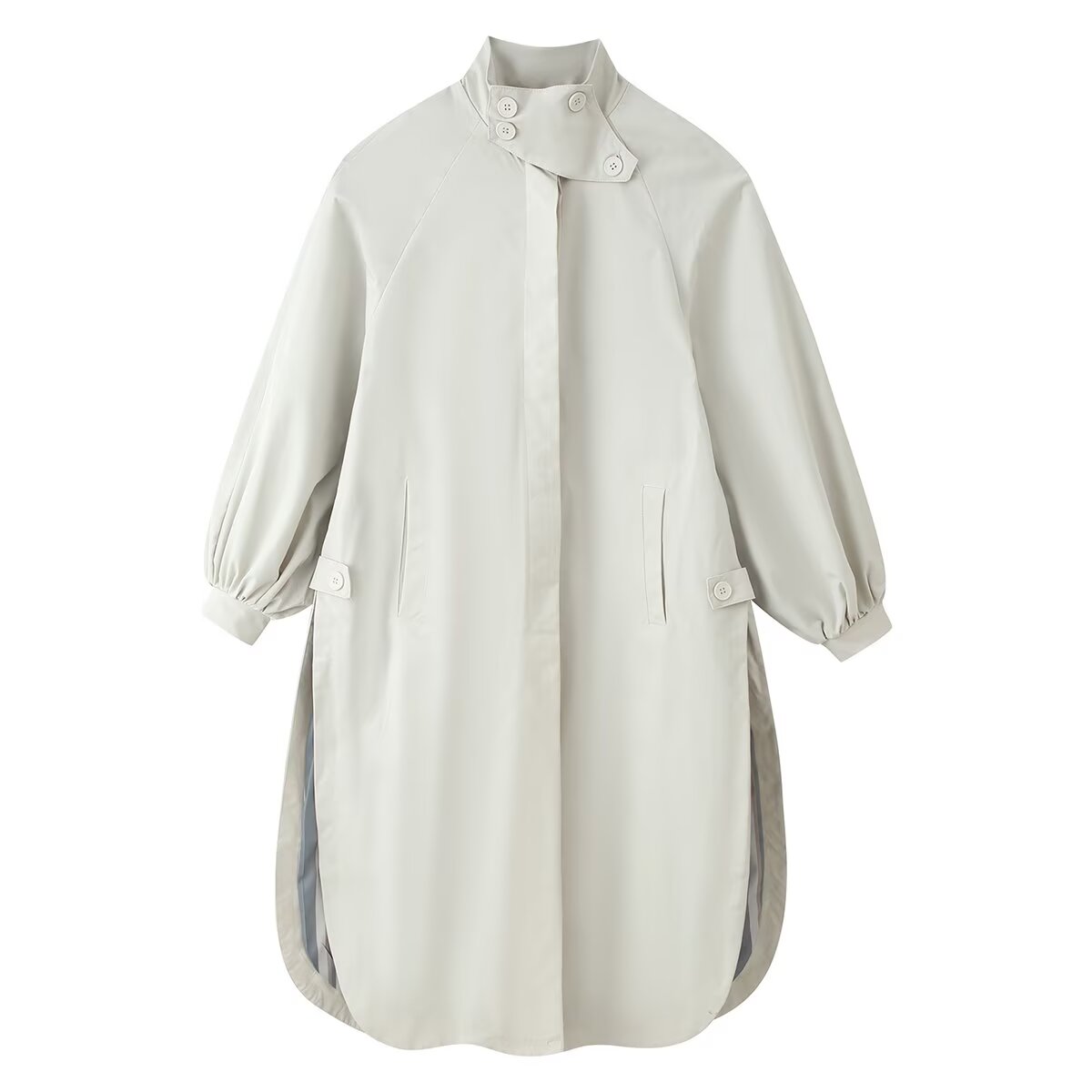 Women's Asymmetrical Long Trench Coat