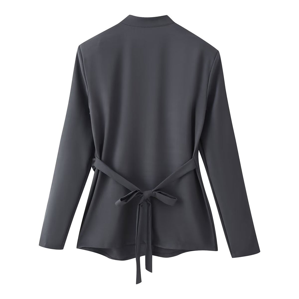 Women's Lace-Up Long-Sleeve Top & Pants Set