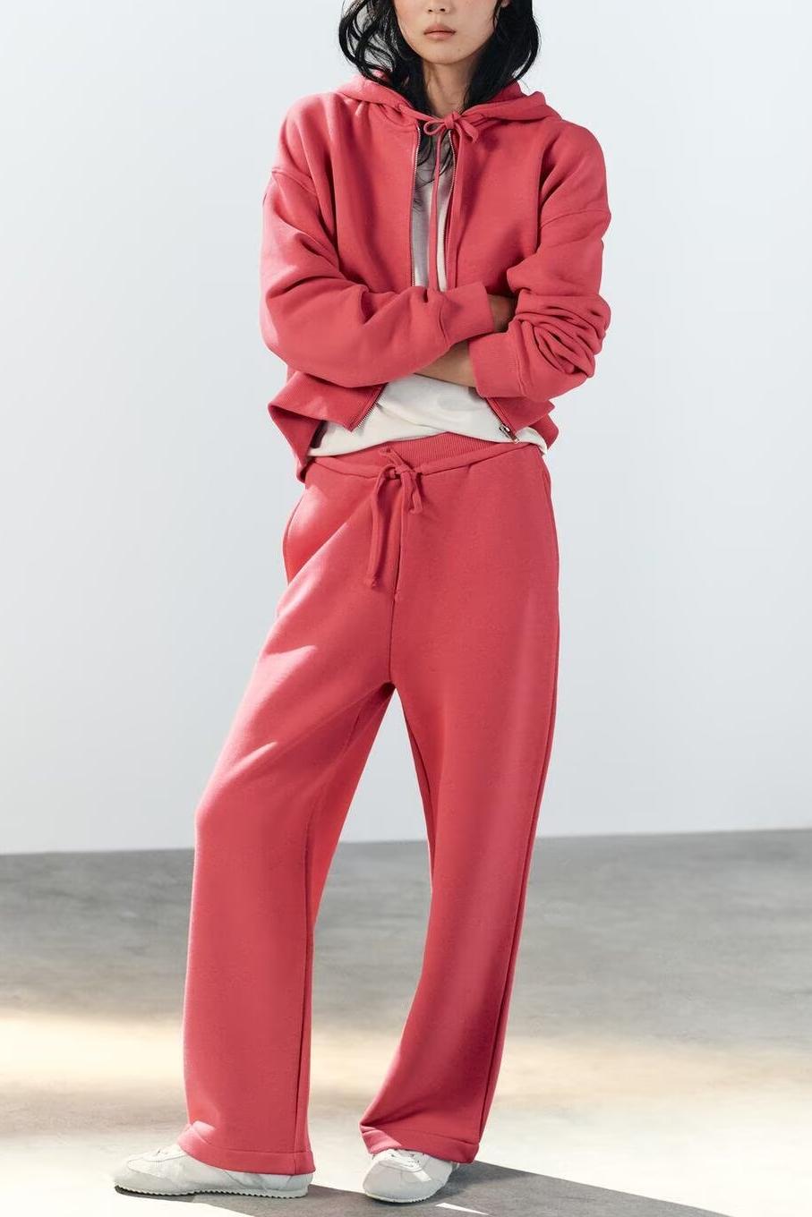 Women's Hooded Flannel Pants Set