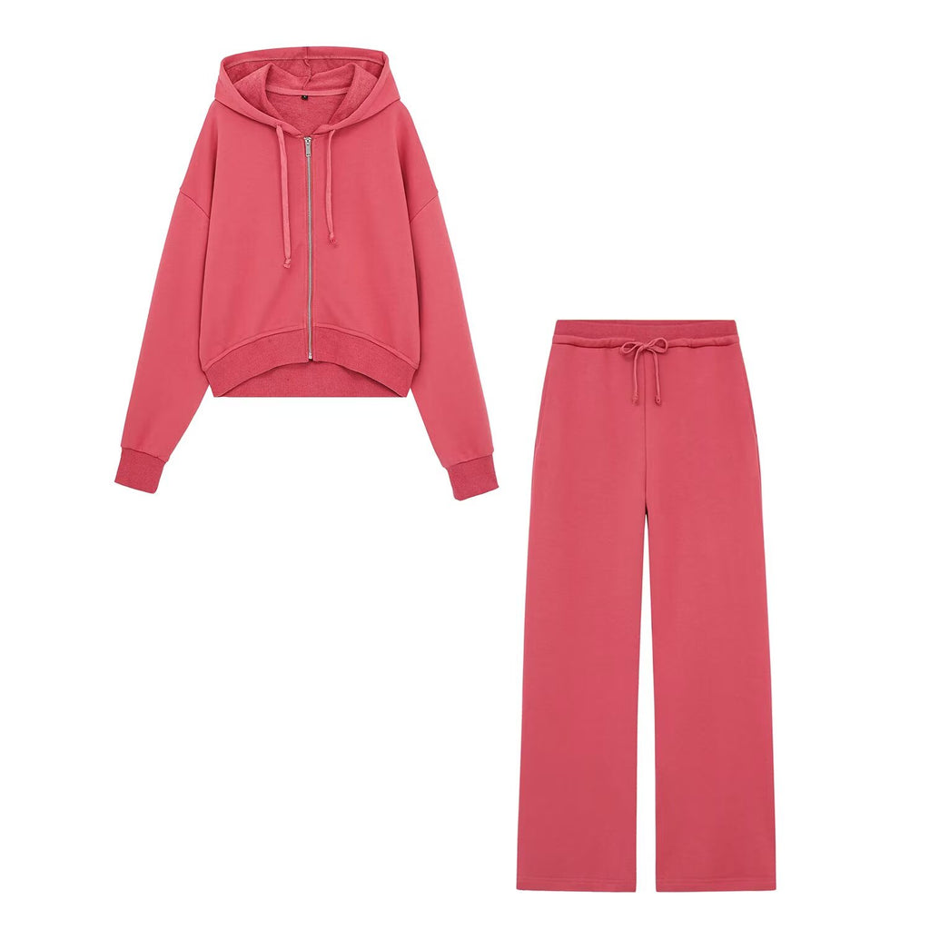 Women's Hooded Flannel Pants Set