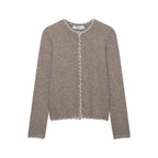 Women's Summer Color Contrast Patchwork Trim Knitted Coat