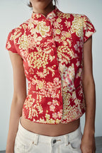 Summer Trend Floral Print Top Shirt