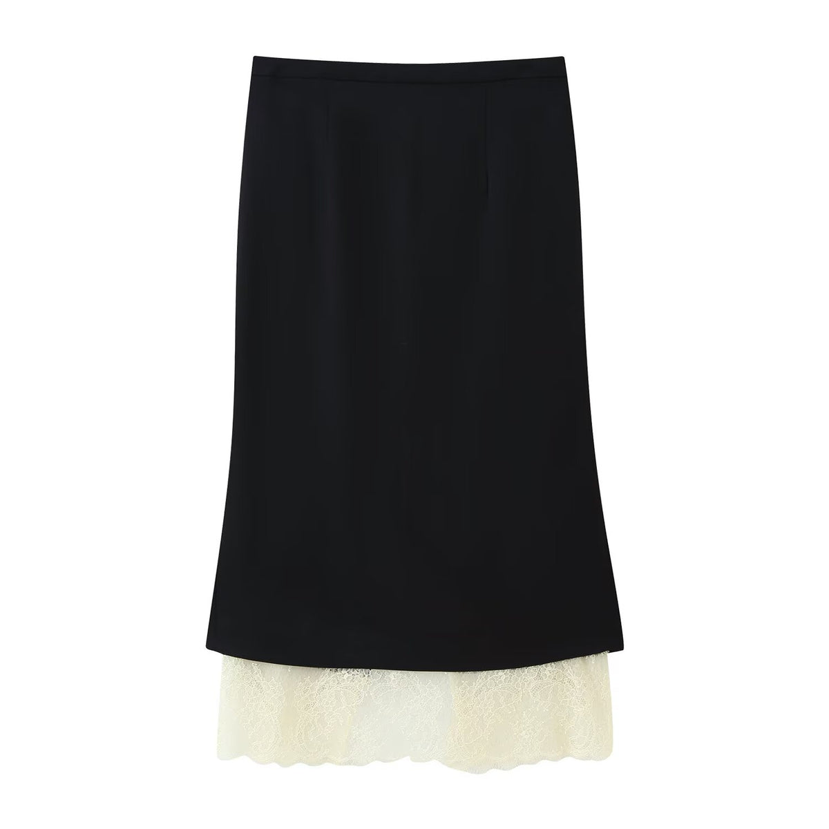 Slim-Fit Lace Skirt