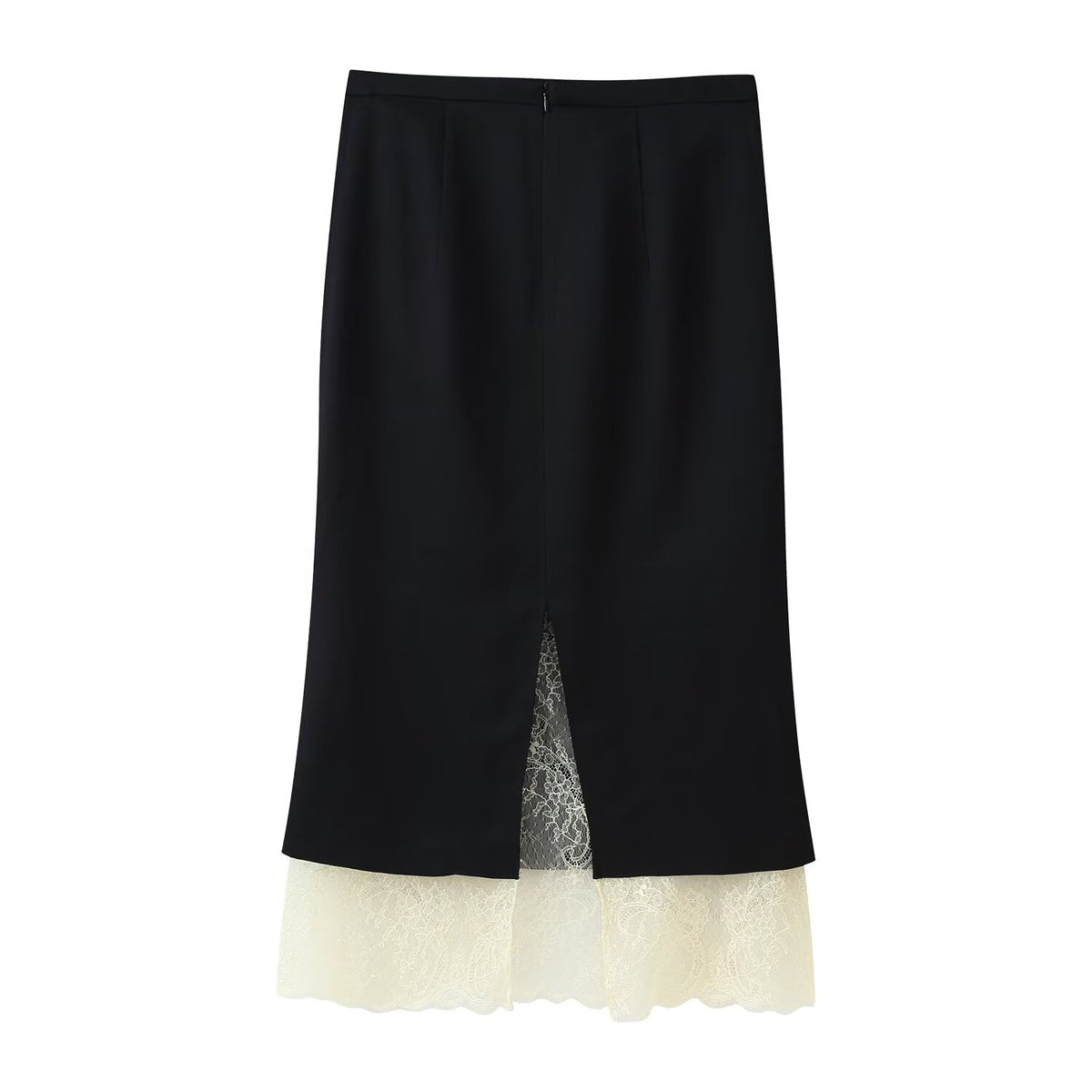 Slim-Fit Lace Skirt
