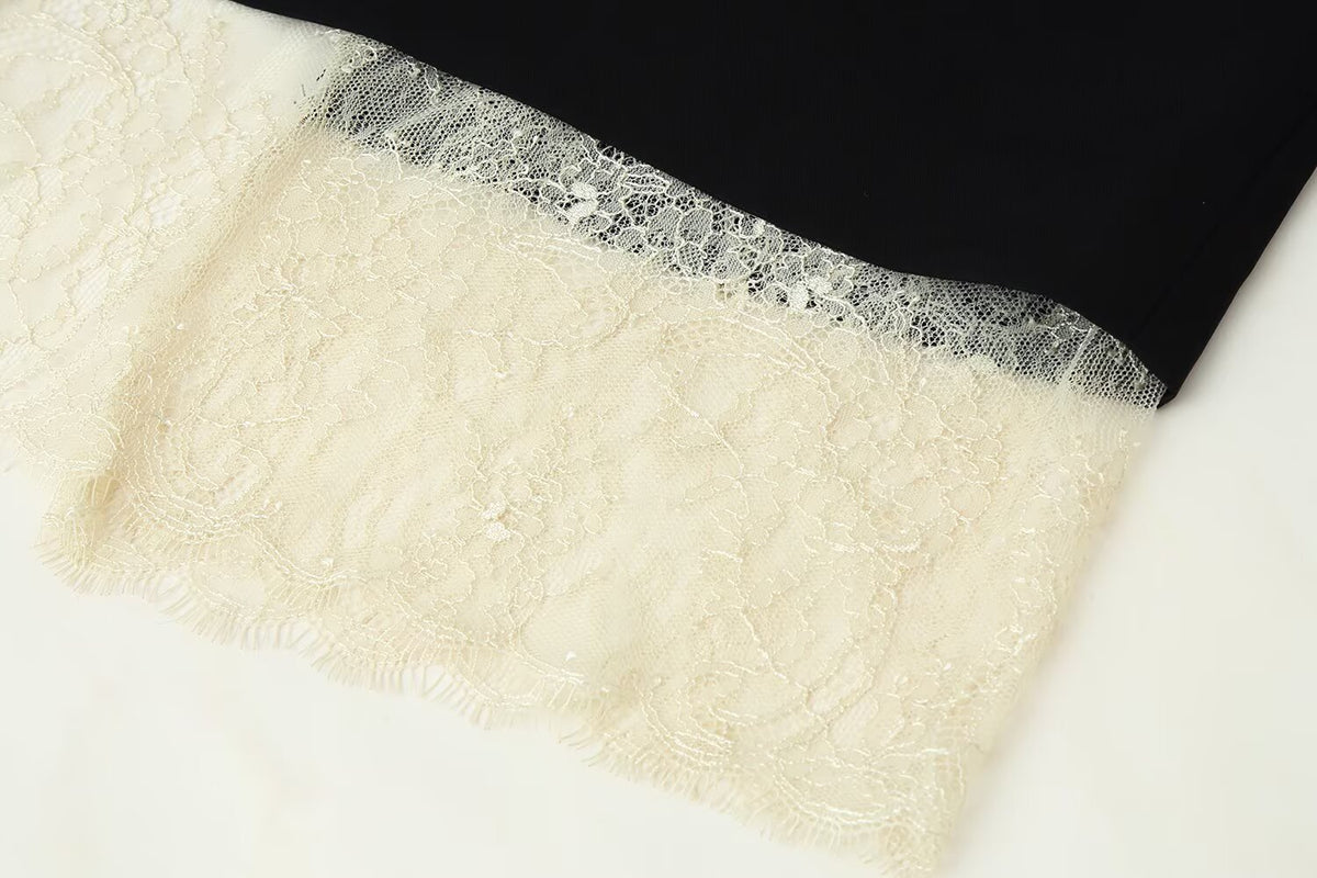Slim-Fit Lace Skirt
