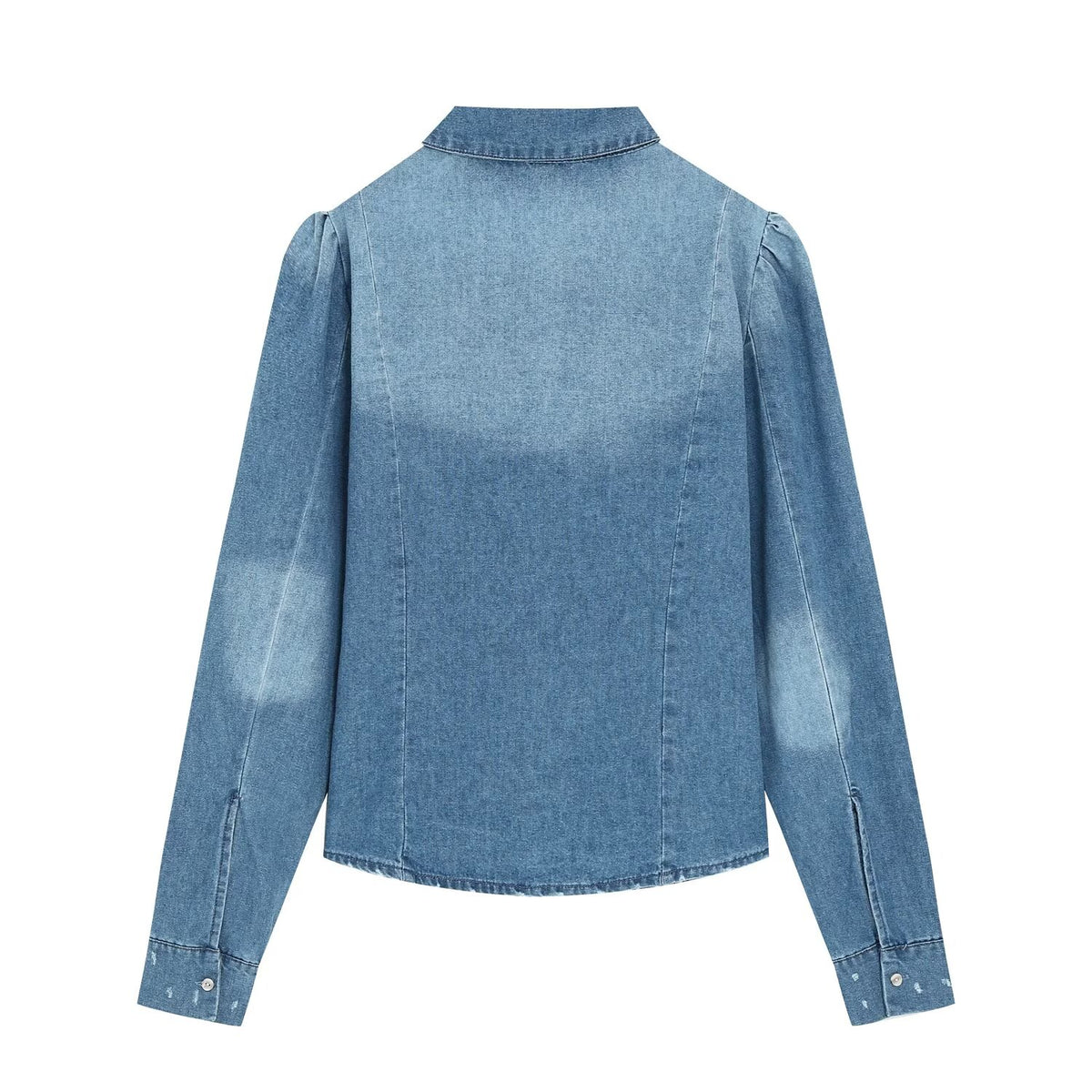 Pleated Denim Jacket