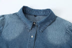 Pleated Denim Jacket