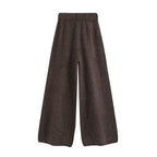 Belted Knit Jacket and Trousers Two-Piece Set