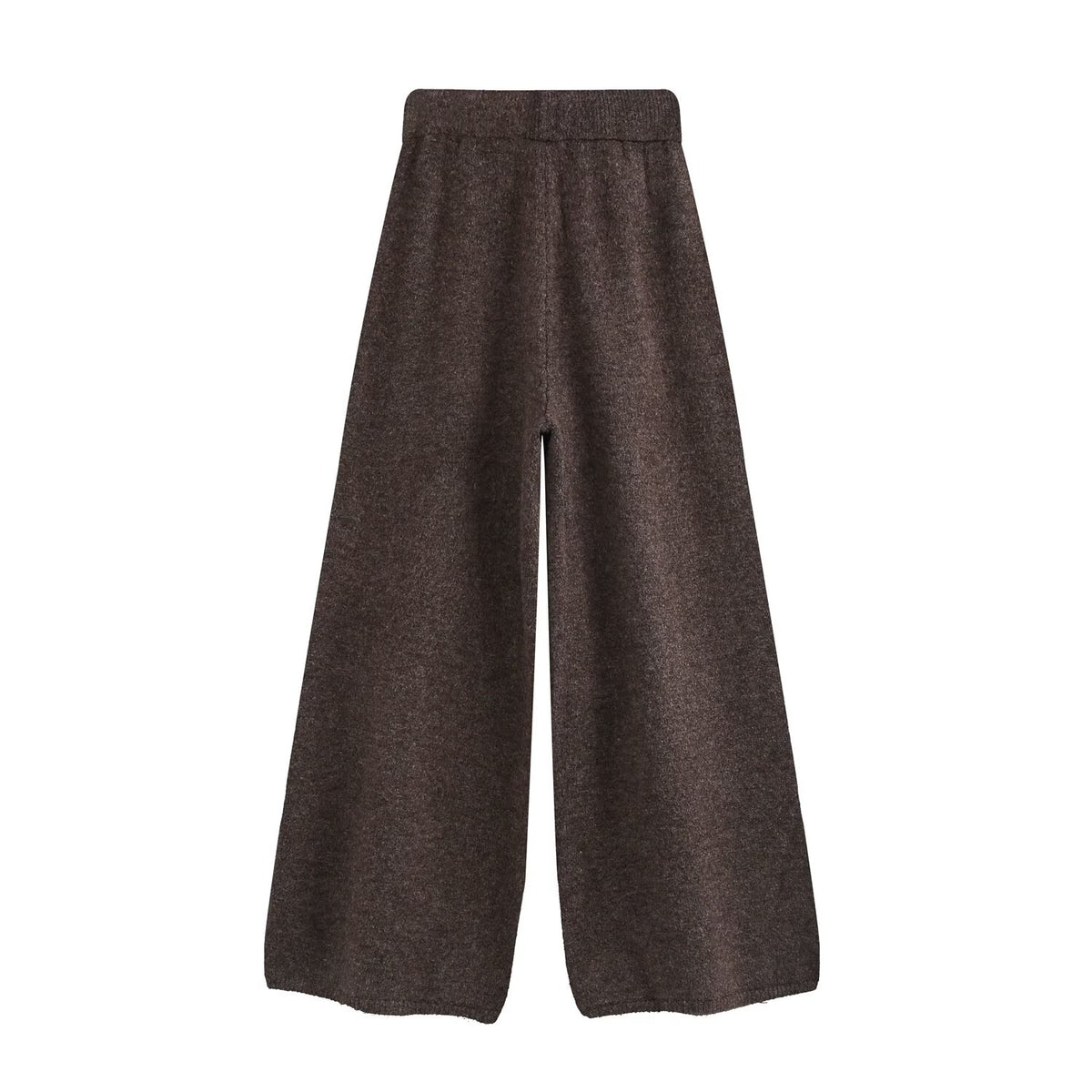 Belted Knit Jacket and Trousers Two-Piece Set