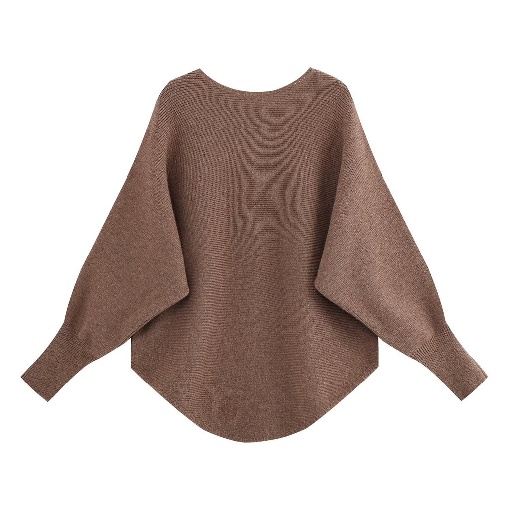 Round-Neck Knit Jacket and Trousers Two-Piece Set