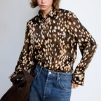Women's Clothing Retro Straight Cut Bambi Print Shirt