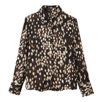Women's Clothing Retro Straight Cut Bambi Print Shirt