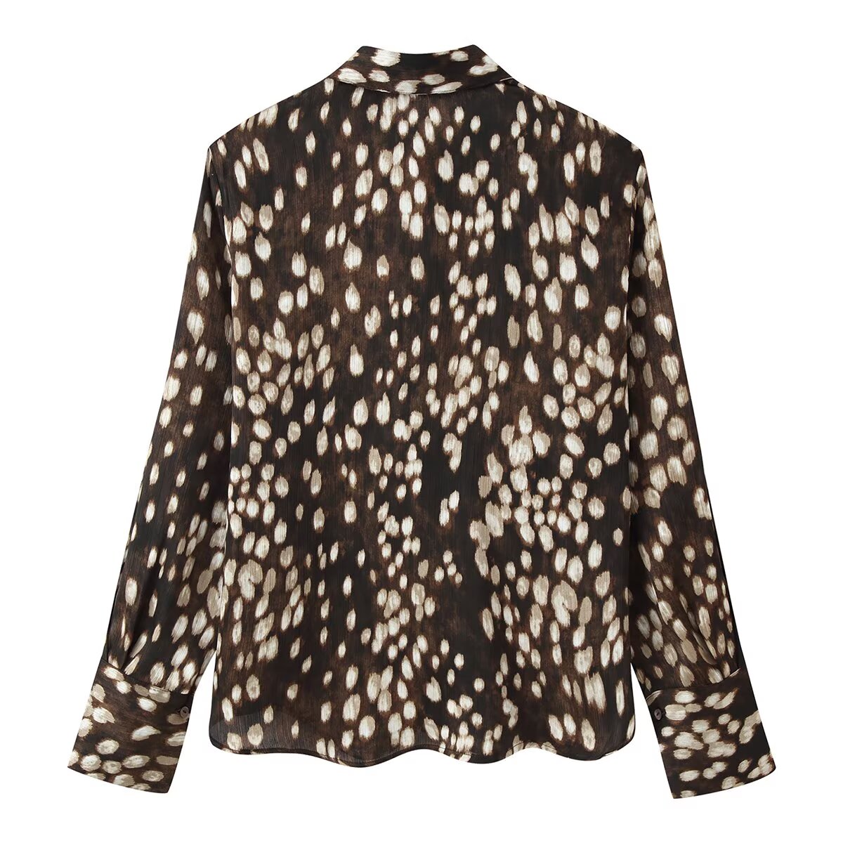 Women's Clothing Retro Straight Cut Bambi Print Shirt