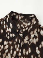 Women's Clothing Retro Straight Cut Bambi Print Shirt