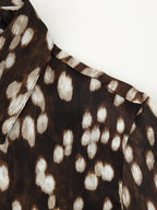 Women's Clothing Retro Straight Cut Bambi Print Shirt