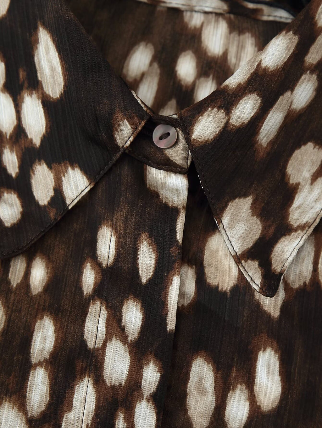 Women's Clothing Retro Straight Cut Bambi Print Shirt