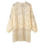 Women's Clothing Fall Unique Design Tassel Embroidered Shirt