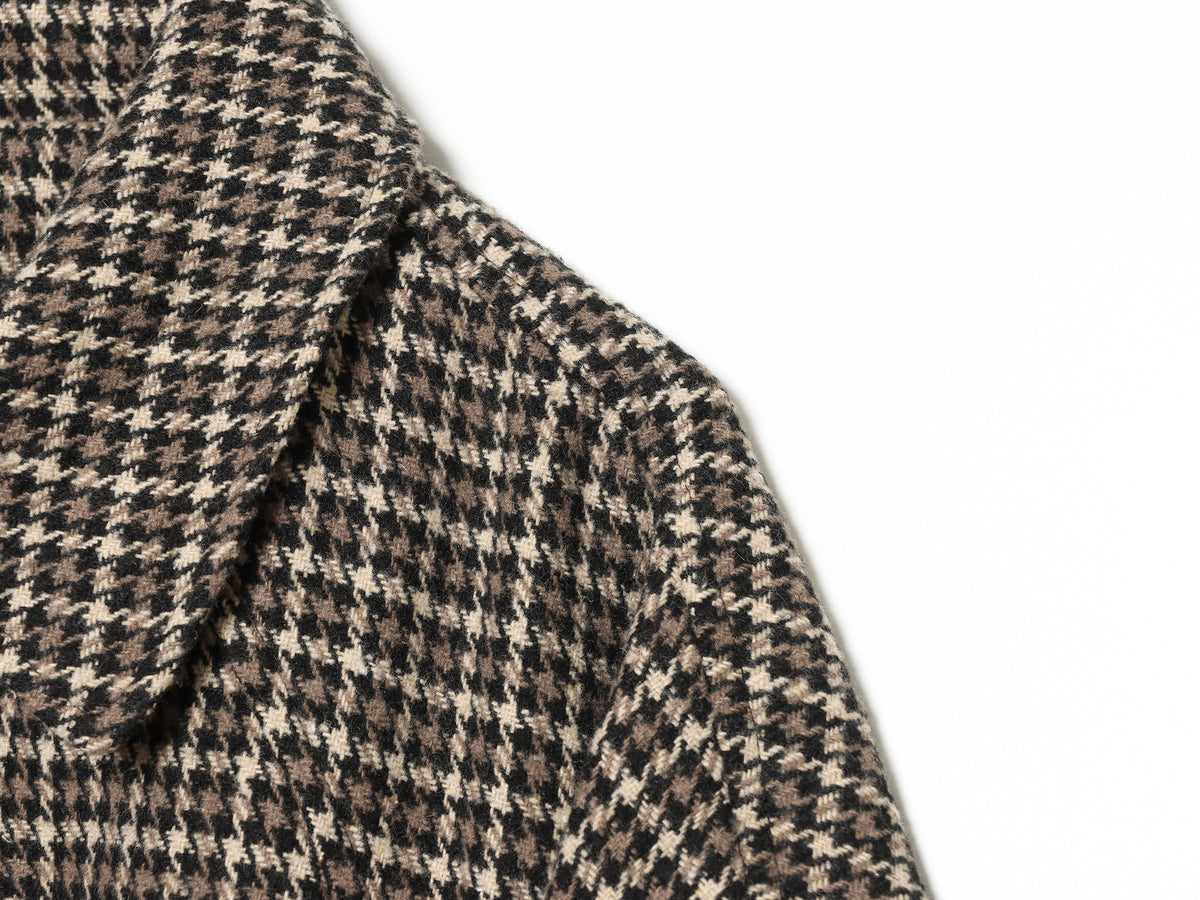 Women's Fashionable Houndstooth Zippered Jacket