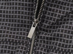 Women's Clothing Autumn Casual Long-Sleeved Plaid Drawstring Stand Up Collar Cotton Padded Coat Jacket Coat