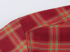Women's Clothing Autumn French Casual All Match Plaid Poplin Loose Shirt