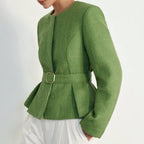 Fashionable Casual Fashionable Woolen Belt Coat Dress