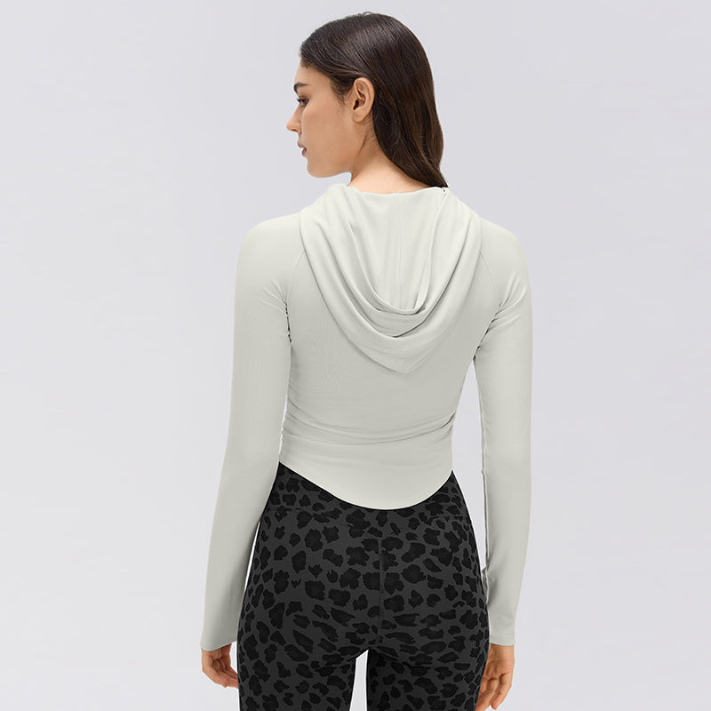 Long Sleeve Yoga Wear Thin Slim Fit Sports Top Running Training Workout
