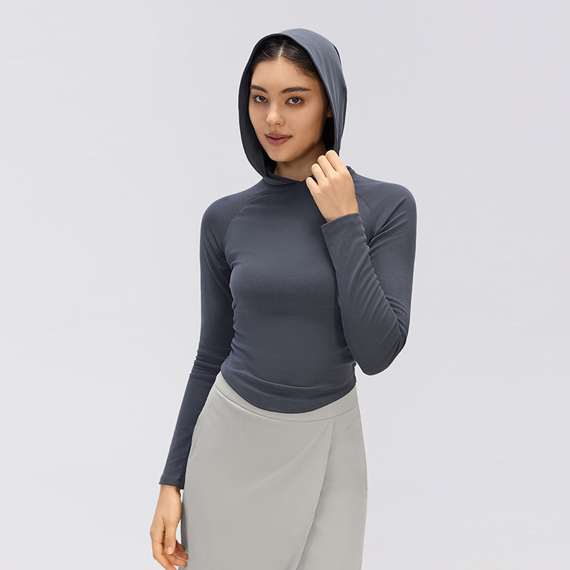 Long Sleeve Yoga Wear Thin Slim Fit Sports Top Running Training Workout