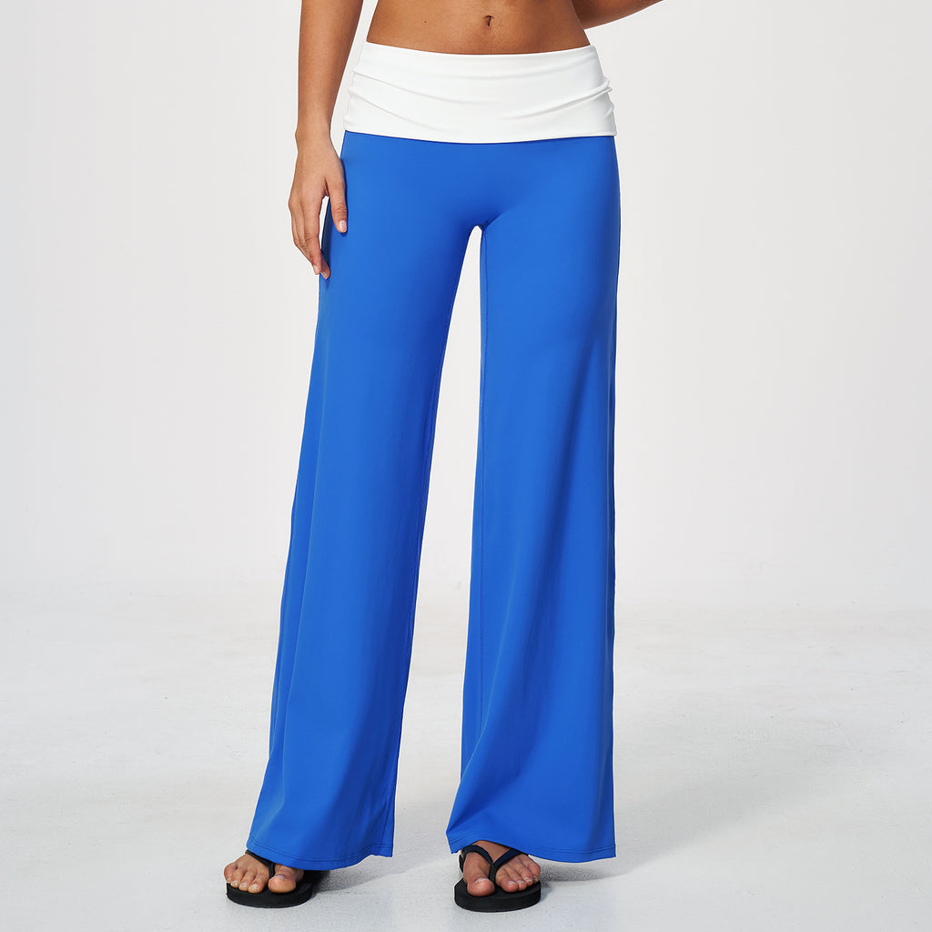 Brushed Sports Trousers Contrast Color High Waist Shaping Sports