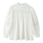 Sweet Simple Casual Lace Romantic Shirt