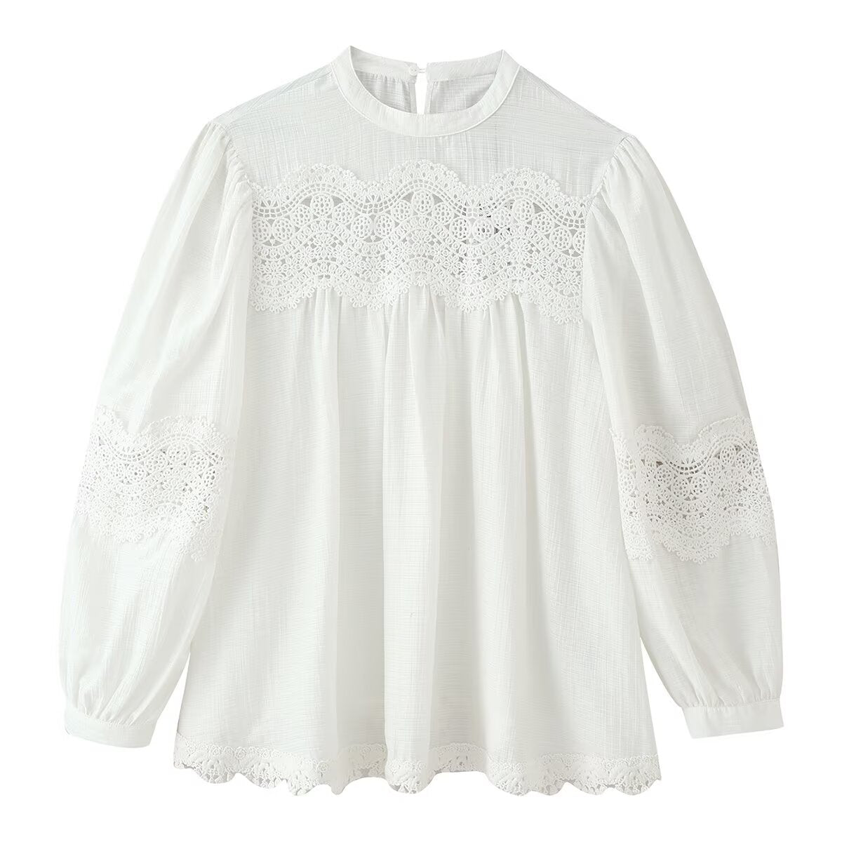 Sweet Simple Casual Lace Romantic Shirt