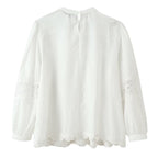 Sweet Simple Casual Lace Romantic Shirt