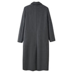 Office Large Collared Chunky Drape Collared Mid Length Overcoat