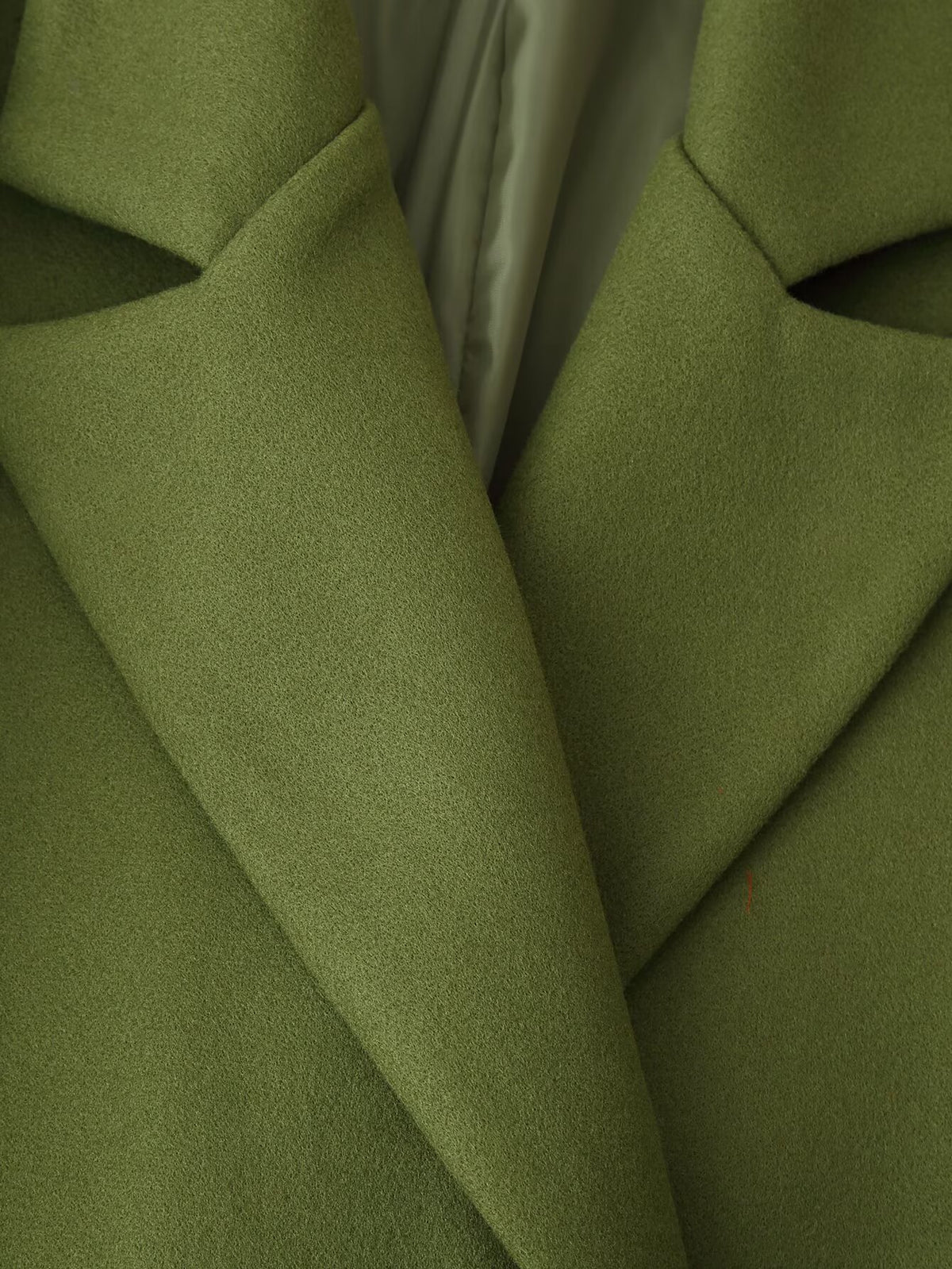 Office Large Collared Chunky Drape Collared Mid Length Overcoat