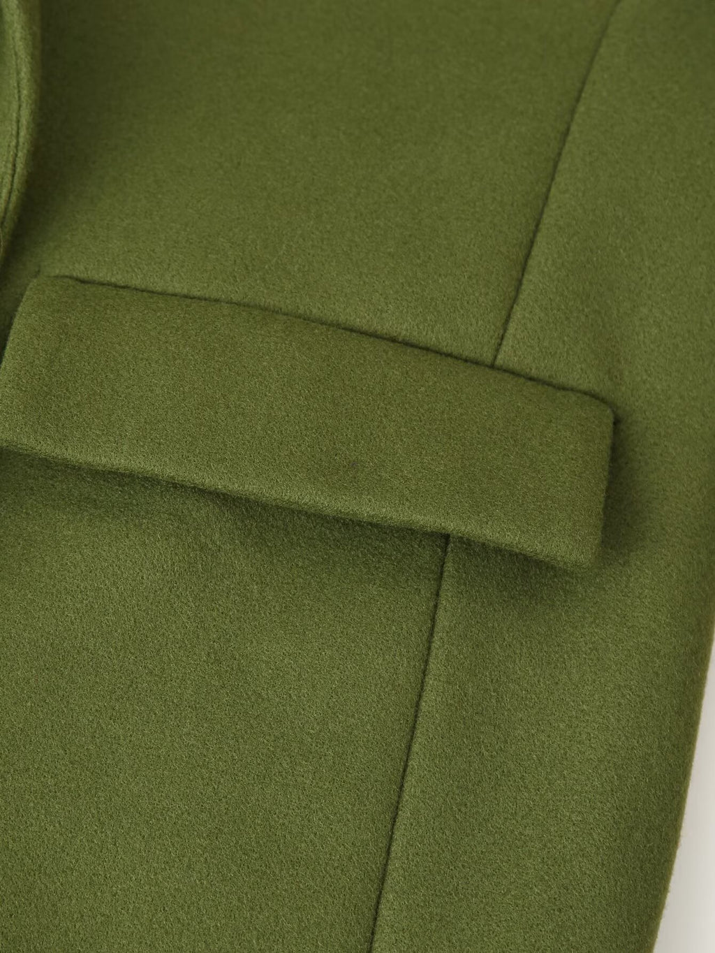 Office Large Collared Chunky Drape Collared Mid Length Overcoat