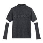 Korean Elegant Oversleeve Knitted Sweater High Waist Skirt Set