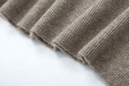 Korean Elegant Oversleeve Knitted Sweater High Waist Skirt Set