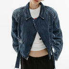Women's Denim Biker Jacket