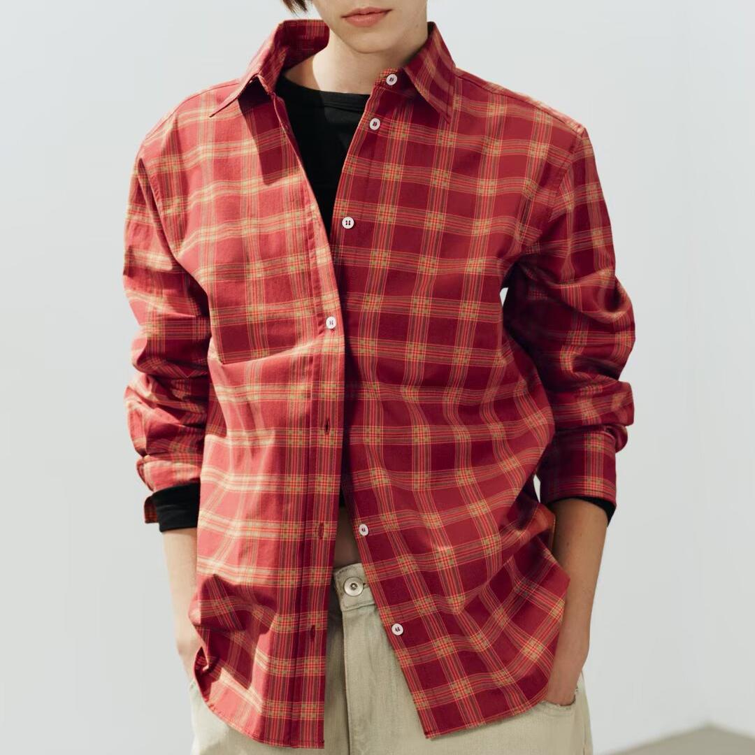 Women's Relaxed Plaid Poplin Shirt