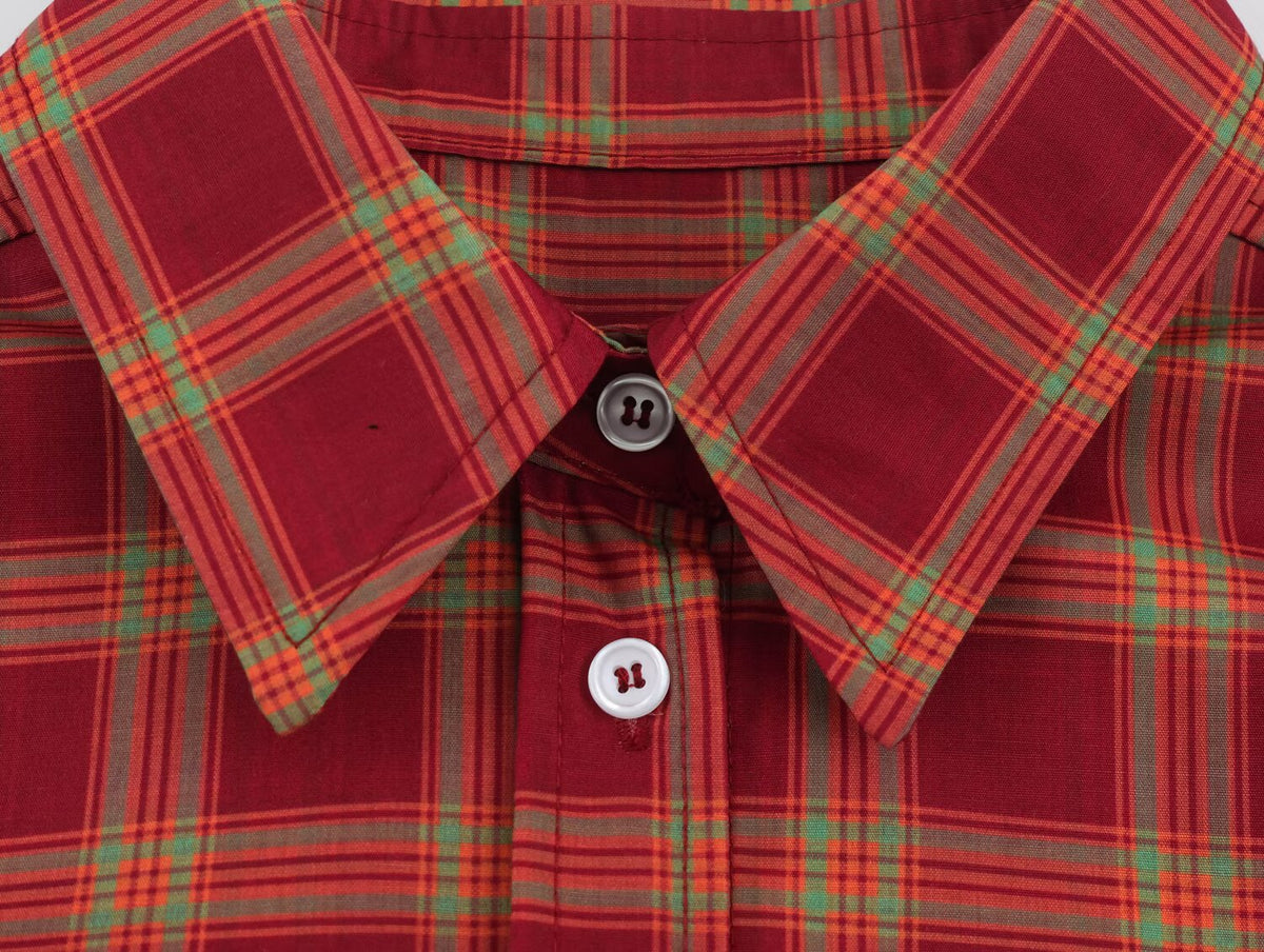 Women's Relaxed Plaid Poplin Shirt