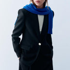 Women's Padded-Shoulder Slim Blazer