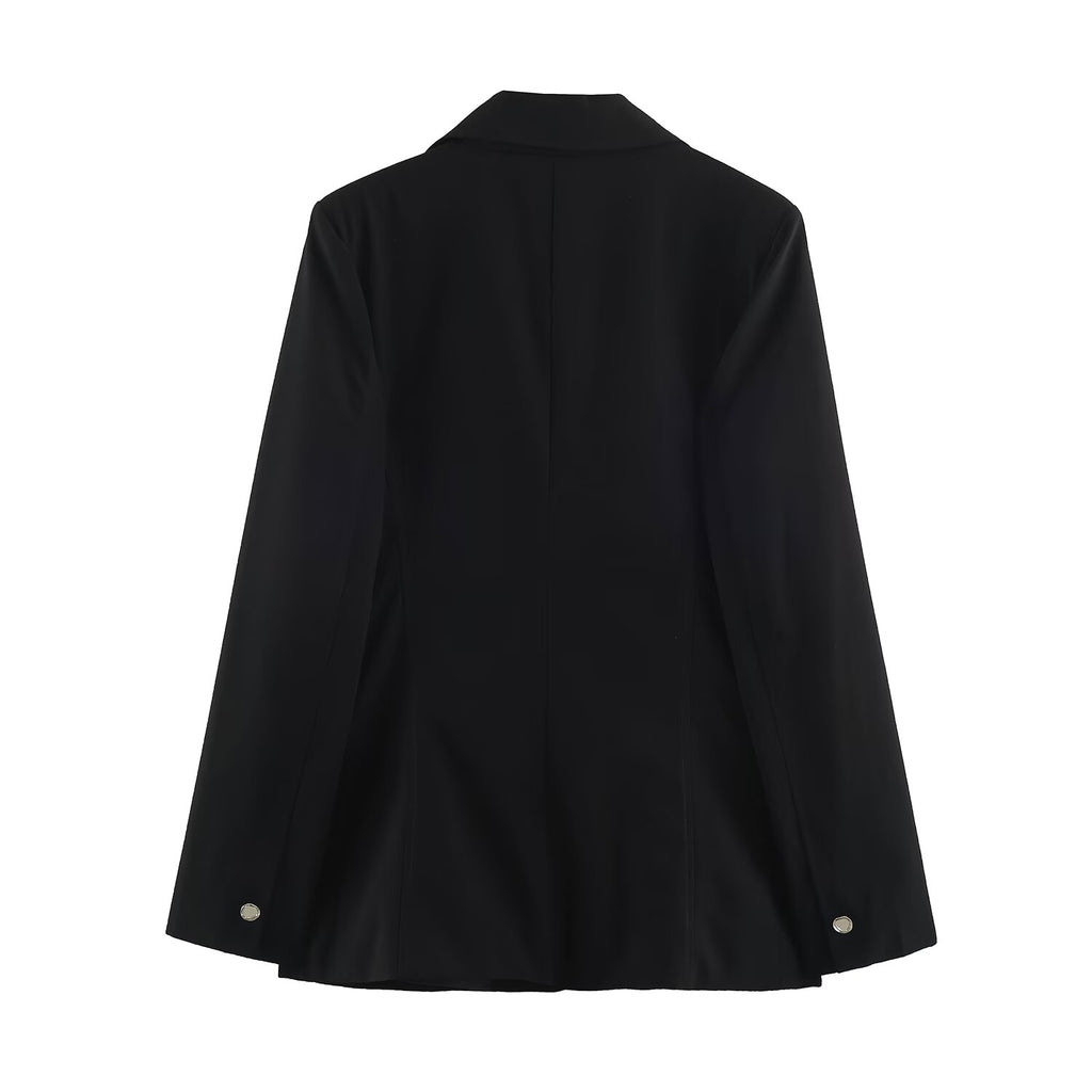 Women's Padded-Shoulder Slim Blazer