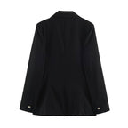 Women's Padded-Shoulder Slim Blazer