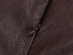 Women's Faux-Leather Top And Skirt Set