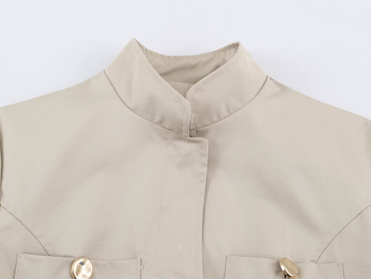 Women's Slim-Fit Double-Breasted Jacket