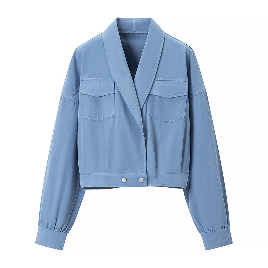 Women's Denim Jacket And Shorts Two-Piece Set